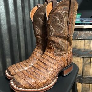 Dan Post Cowboy Boots genuine Caiman leather Size 9